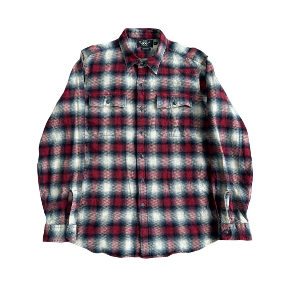 RRL Vintage Flannel Button Up Shirt
